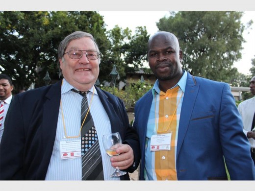 Councillors Dennis Pretorius (left), director at the West Rand Chamber of Business and Tourism and Dennis Thabe (right), MMC for regional reindustrialisation.