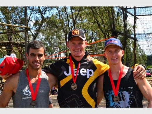 The Beast mens podium finishers Marius Smith, Thomas van Tonder and Bradley Claase. Photo: Submitted.