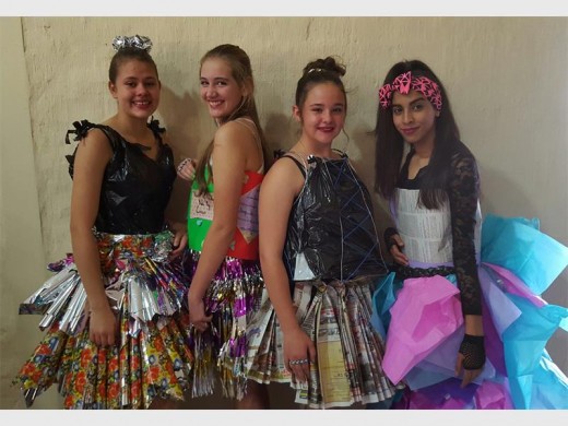 Newspapers, tissue paper and plastic were just some of the materials used by the creative pupils of Curro.
