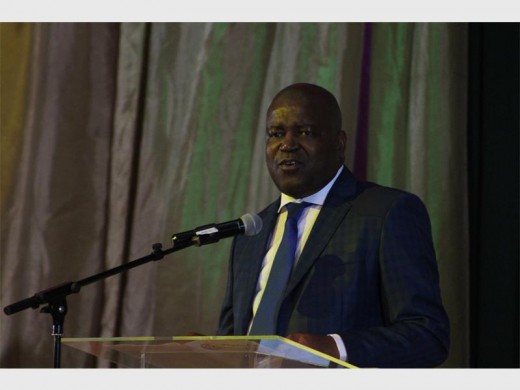 Mayor Koketso Calvin Seerane delivering the State of the City address on Friday.