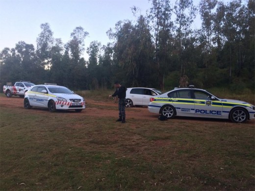 Police, CPF and Dowry rushed to the Manie Mulder grounds where a stolen bakkie was abandoned after it was stripped.
