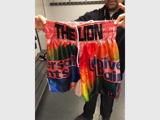 Ryno's boxer shorts covered in Erik Skoglund's blood after the fight.