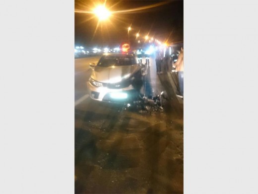 The side of the Kia in pieces after colliding with an Opel over the weekend. Photo submitted.