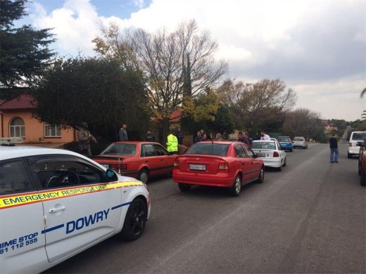 Dowry, CPF and other responders on the scene after a suspect was caught trying to steal a vehicle. Photo supplied.