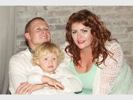 The happy family, Steven, Amber and Marizka Jones.