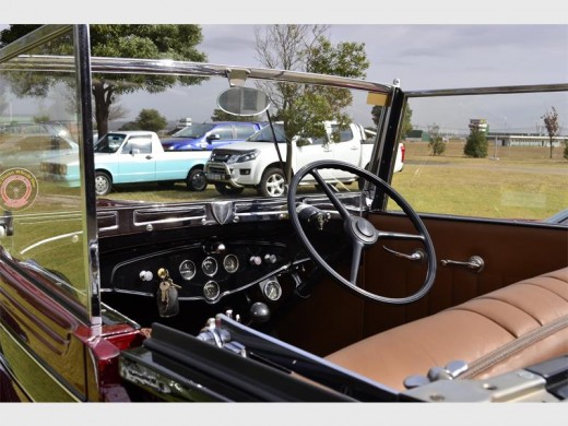 A glimpse of the inside of the 1931 Pontiac Cabriolet.