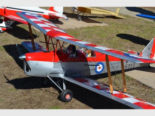 One of the model planes on display.