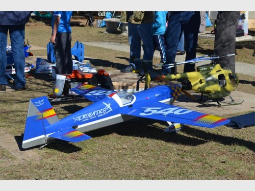 One of the model planes on display.