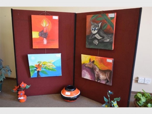 Some of the art on display.