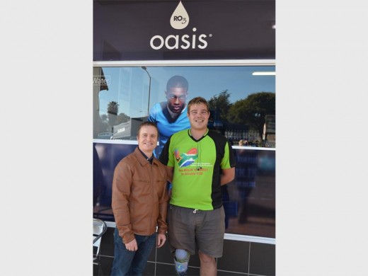 Paul Steyn, with Juan Barnard from Oasis Water.