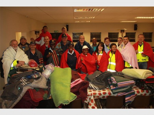 Members of the local CPF and the police collected a total of 273 blankets for the elderly residents of Munsieville.