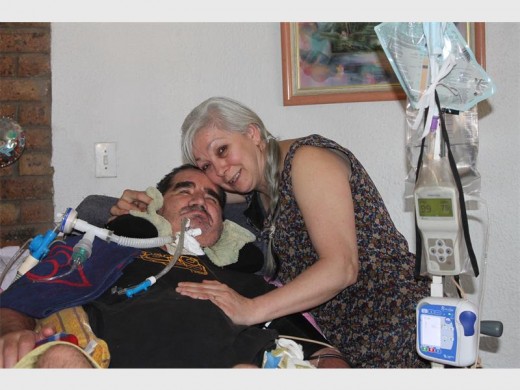 Local MND patient Deon Nel with his wife Bernice. Photos: Marizka Coetzer.