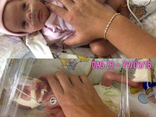 Baby Giselle's growth between day 23 and day 81.