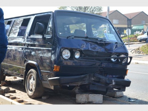 The taxi that was involved in the accident.