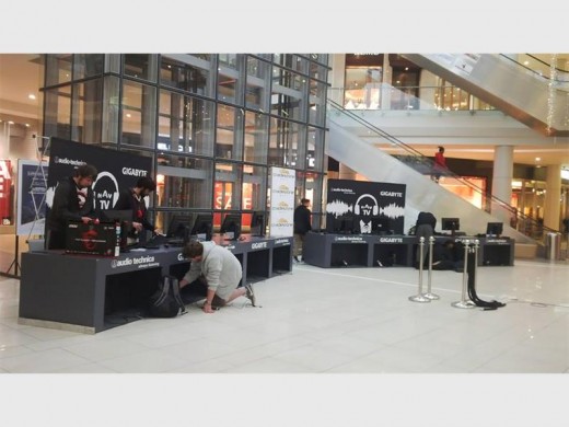 The setup being completed.