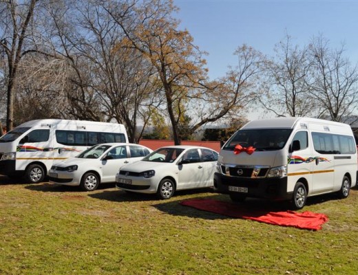 Some of the vehicles that were handed over to Girls and Boys Town in Magaliesburg. Photo: Mike Bourletidi.