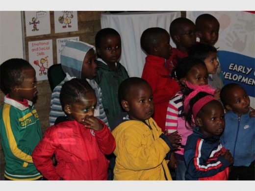 Children from Play-With-A-Purpose's main preschool sang a few songs, much to everyone's delight.