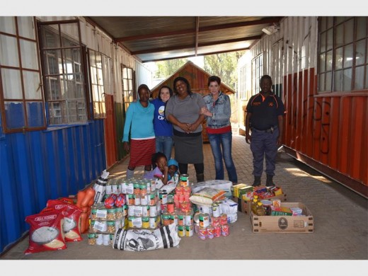 The team and the donations.