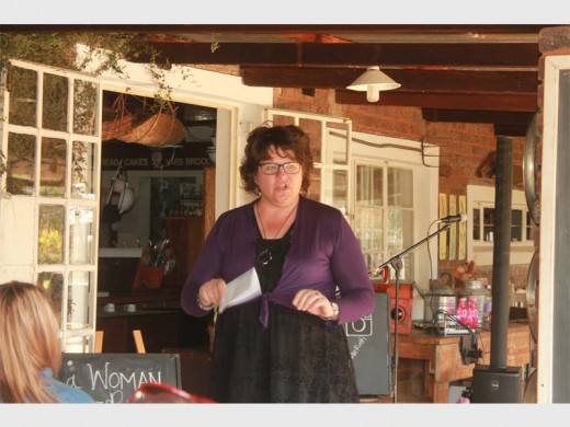 Driekie Havenga delivers an inspirational talk at Urban Herbs on Women's Day.