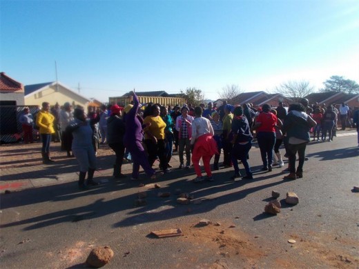 Community members protesting.