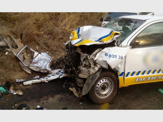 A security guard was found with moderate injuries in this vehicle. Photo: ER24.
