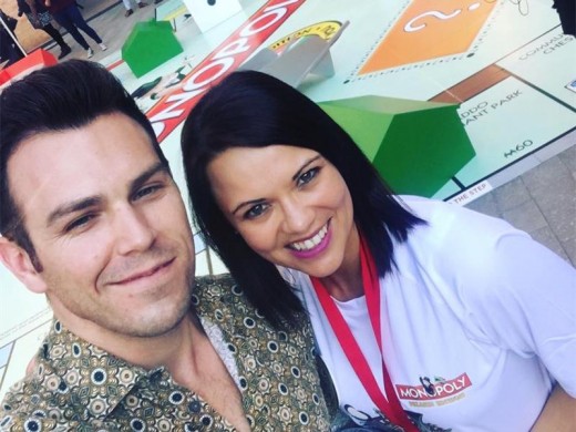 Armand du Plessis, Krugersdorper and current Mr South Africa with Belinda Maritz, account manager at Atmosphere Communications at the Monopoly Mzansi launch in Nelson Mandela Square, Sandton recently. Photo: Facebook