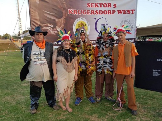 GPF Sektor 5 het die prys vir die meeste rondtes tydens die Kansa Relay for Life op 15 Oktober gewen. Hulle het altesaam 1290 rondtes geloop.  Foto: GPF Sektor 5.