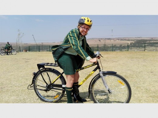 Cecilia Pepler, a Grade 8 pupil from Bekker High School, will use her bike to get herself around town.