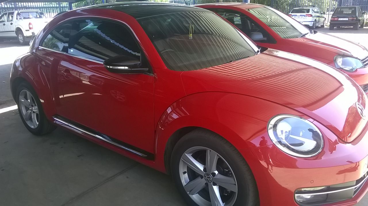 This vehicle was confiscated and its owner arrested after he allegedly failed to pay the monthly instalments. Photo: Krugersdorp Police.