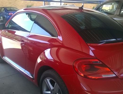 This vehicle was confiscated and its owner arrested after he allegedly failed to pay the monthly installments. Photo: Krugersdorp Police.