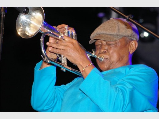 Hugh Masekela blew the crowd away with his combined trumpeting, dancing and vocalisation act. Photo: Raymond Moeng.
