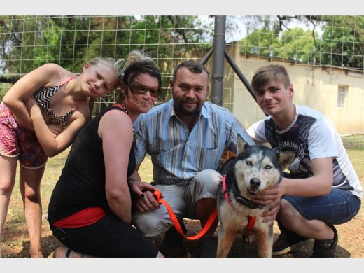 The Le Rouxs: Bregita, Alyscia, Vaugan and Jayson adopted their husky a few months before Husky Heavens' Spring Day and brought her by to reunite and play with some of her old rescued friends.