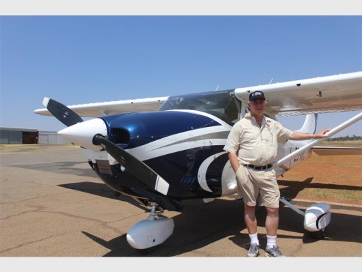 Rob Jonker, Protea pilot in front of his bird – Ingrid Victoria Sharlotte – which landed him a second place in the Navigation Rally on Saturday, 15 October.