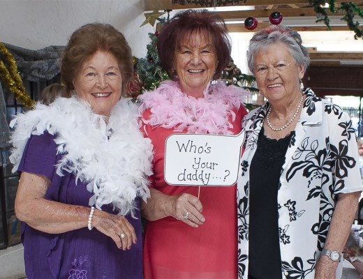 Numerous elderly people were treated at Heather's 50th birthday celebration at the Mug and Tree Community Centre.