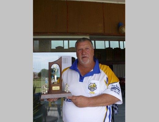 Vice president Andy Selby, with the Gold Rush trophy.