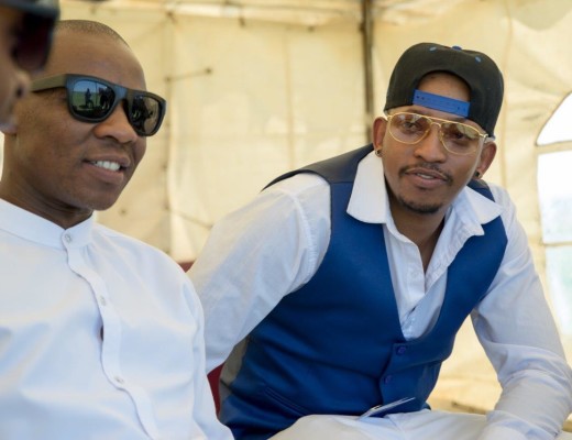 Actor Sphiwe Mtshali and musician Sikay Mothapo at the event.