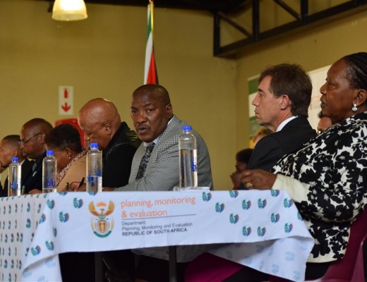 Councillor Ernest Modise with some members of the Mogale City Mayoral Committee.
