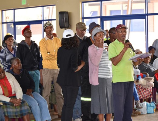 Community members were given a chance to pose questions to Minister Jeff Radebe.