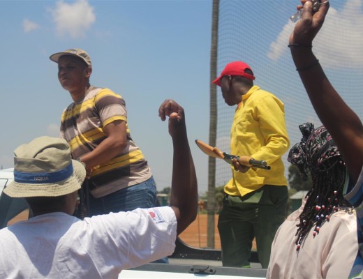 The ward councillor of the area was escorted by two men carrying loaded shotguns.