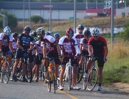 A substantial group of cyclists has entered the Telkom 947 Cycle Challenge to raise awareness about organ donation.