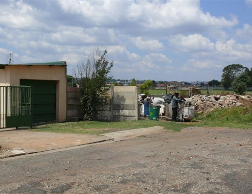 John operates right next to a residential property in Krugersdorp West.