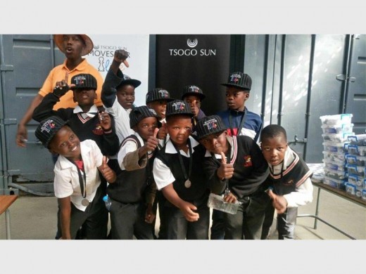 A group of primary school pupils celebrating their medals after this year's Tsogo Sun Moves for Life chess tournament.  Photo: Tsogo Sun