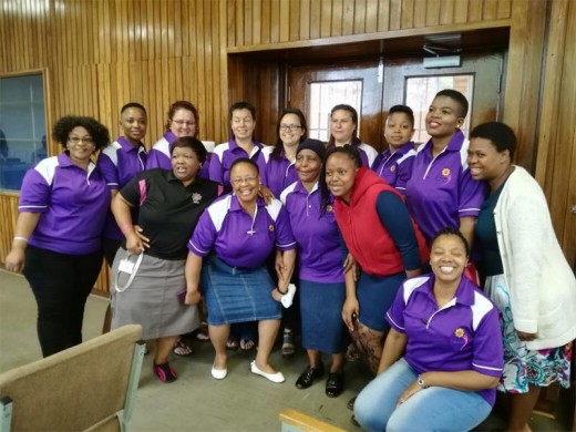 Female police officers also joined the prayer event hosted by the Krugersdorp Police to pray for the Krugersdorp community.  Photo: Krugersdorp Police