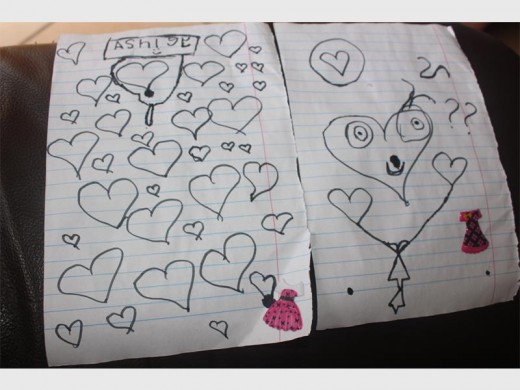Ashley Putter, Marlin's youngest daughter drew a few pictures for her deceased father the day after he died and said she was going to put them on their Christmas tree.