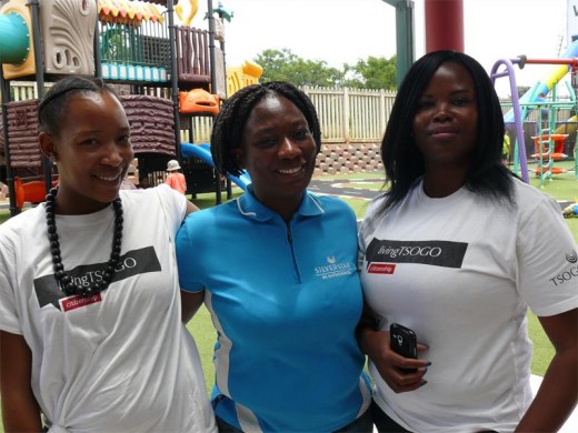 The Silverstar team from left is Helen Moropa, Claire Ndala and Tebogo Mokgejane.