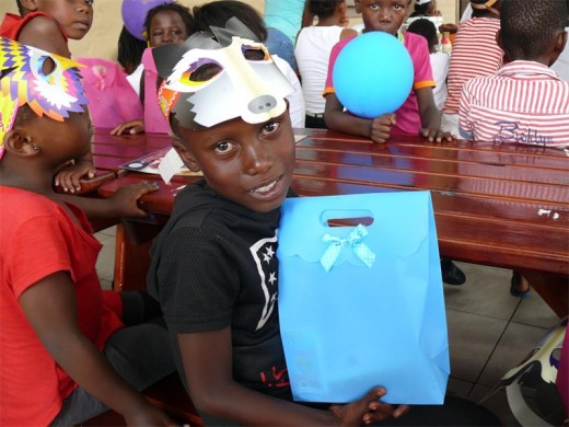 After the yummy lunch each child received a gift bag with their own name on it.