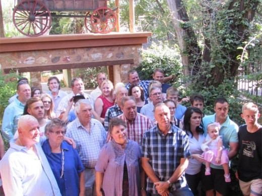 Four generations of the original families of Muldersdrift together  – the Koekemoers, the Mulders and theTuohys. Photo: Submitted.