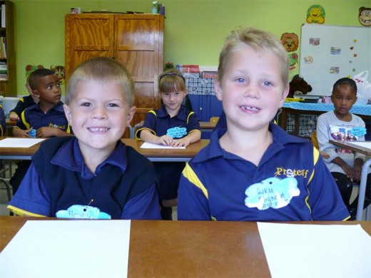 Hanré van der Merwe saam met sy nuwe maatjie Riku Blignaut.