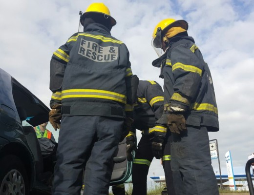 Krugersdorp Fire Department personel worked tirelessly to free a man trapped in his vehicle