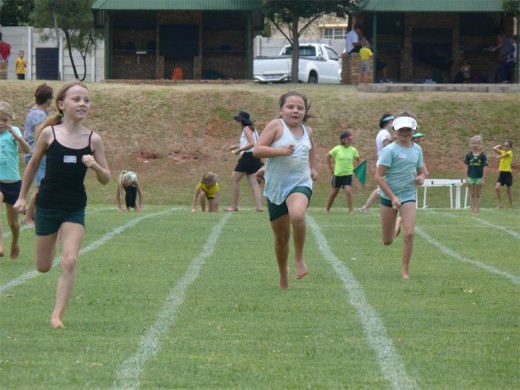 Celine van den Berg het alles in die wedloop ingesit en was tevrede met 'n derde plek.